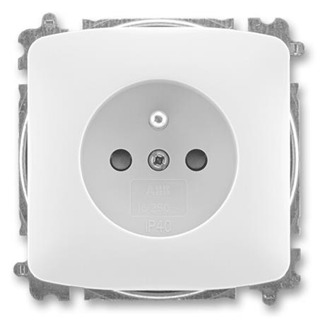 ABB TANGO zásuvka 1-násobná 230V, clonky, bezšroubová, bílá