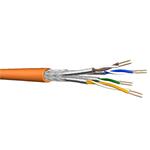 Draka UC900 SS27 síťový kabel S/FTP (SFTP) cat. 7 LSHF Eca lanko, stíněný, oranžový, cívka 500m