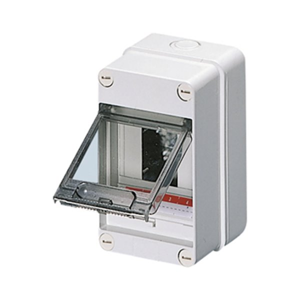 Gewiss GW40001 rozvodnice 4M nástěnná 40 CD, IP55, průhledná dvířka, šedá