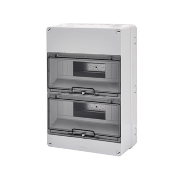 Gewiss GW40007 rozvodnice 24M nástěnná 40 CD, IP55, průhledná dvířka, šedá
