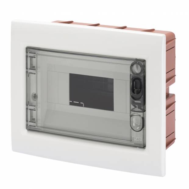 Gewiss GW40604 rozvodnice 8M pod omítku 40 CDI, IP40, průhledná dvířka, bílá