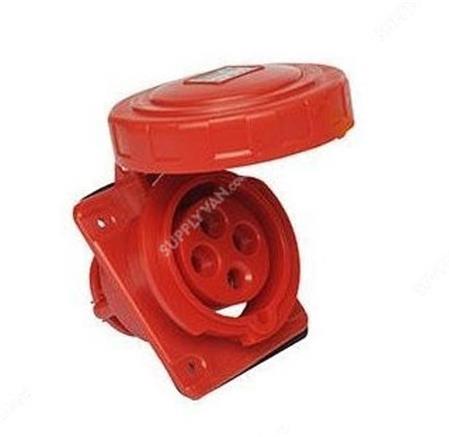 Gewiss GW62209 zásuvka 4P / 16A / 400V vestavná 10°, IP44, červená