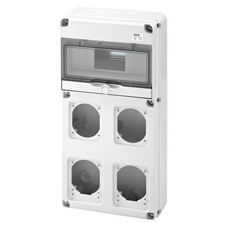 Gewiss GW68003 skříň 400x230x95mm 68 Q-DIN, 8M DIN + 4x IEC 16A, IP55