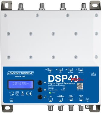 Lem DSP40Pro+ program. zesilovač FM/DAB/3xUHF/Aux, zisk 75dB/119dBuV, LTE 5G, tlačítka/Win/Android