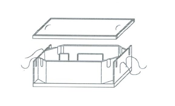 MTL KOS 40V komora 1300x800x350 plastová vč. víka