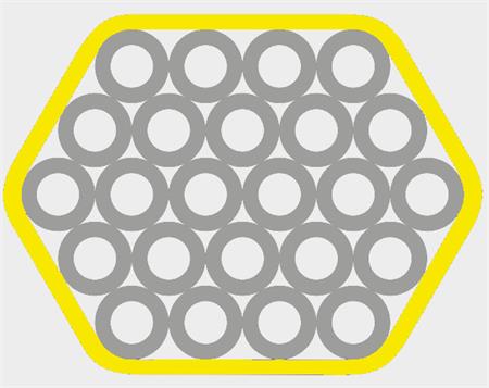 SPUR svazek mikrotrubiček HDPE 24x 7/4mm, opláštění žluté