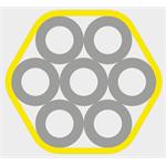 SPUR svazek mikrotrubiček HDPE 7x 12/8mm, opláštění žluté