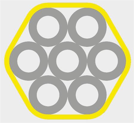 SPUR svazek mikrotrubiček HDPE 7x 7/4mm, opláštění žluté