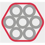 SPUR svazek mikrotrubiček HDPE 8x 7/4mm, opláštění červené