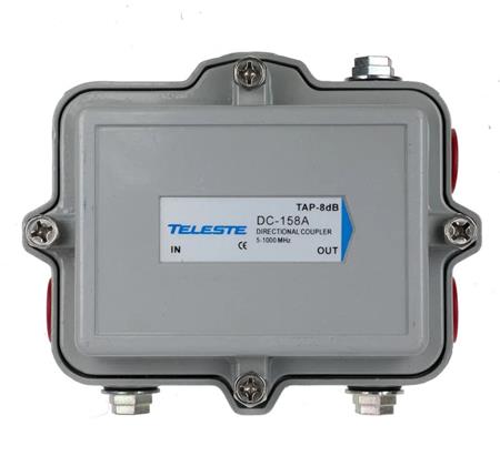 Teleste DC-158A trasový odbočovač 1x8dB, 5-1000MHz, 5/8f, venkovní