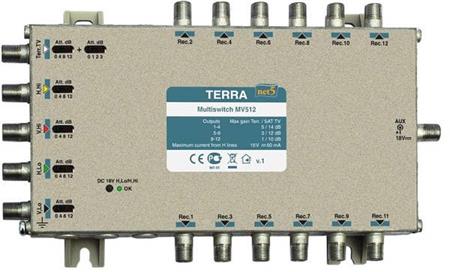 Terra MV512 multiswitch koncový 5/12 pro 1 družici a 12 TV