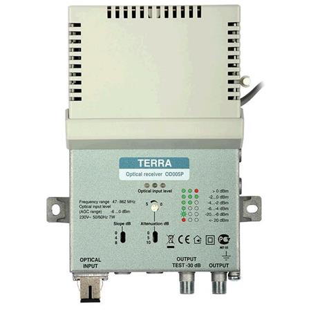 Terra OD005P optický přijímač 1100-1600nm SC/APC, 47-862MHz / 106dBuV