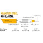 TsT RG-6U/64FA PVC koaxiální kabel 1,13/4,85/7mm, 3x stín., vnitřní, cívka 305m