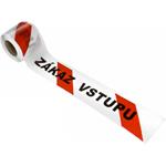 Výstražná fólie plná červeno-bílá „Vstup zakázán“ 80mm, 500m 