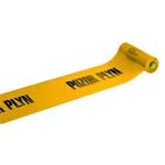 Výstražná fólie plná žlutá „plyn“ 220mm, 100m 